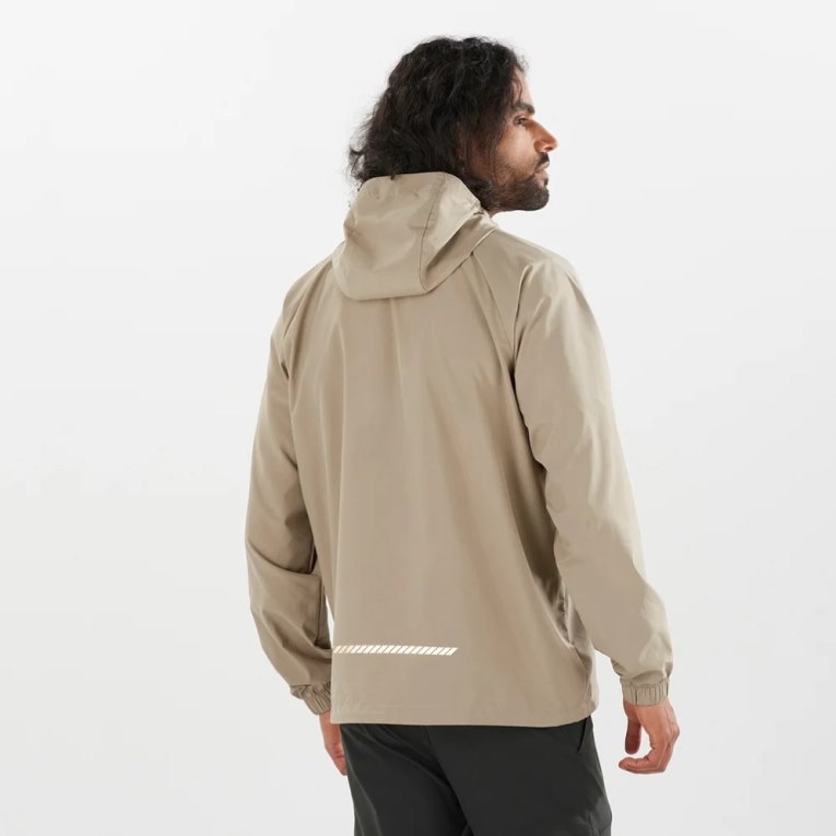 Cortavientos Salomon Outlife Ripstop Half Zip Hombre Beige | MX QFVS174